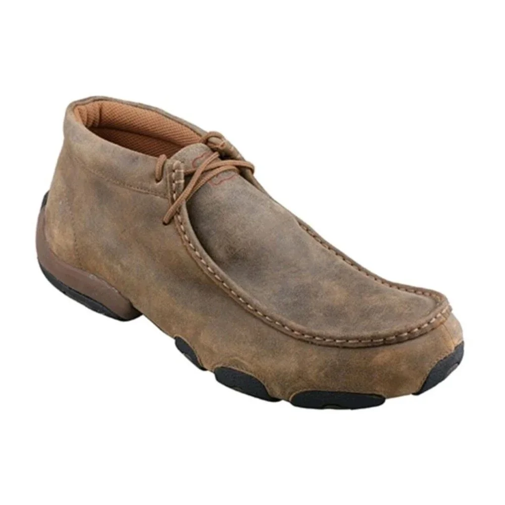 Twisted X Men's Brown Driver Moc Soft Toe Leather Lace Up Shoe Size 12M MDM0003